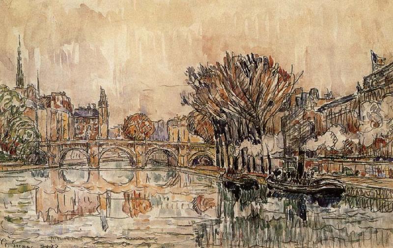 Paul Signac Bridge oil painting picture